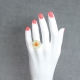 Fleur d'orange -  bague vue sur main