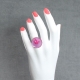 diamant bulle violet - vue sur main